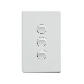 4C | Classic 3 Gang Switch 250V 16AX | Vertical 040.000.0297