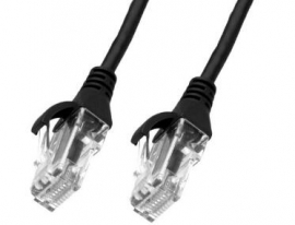4Cabling 5M Cat 6A Rj45 S/ Ftp Thin Lszh 30 Awg Network Cable: Black 004.300.2007