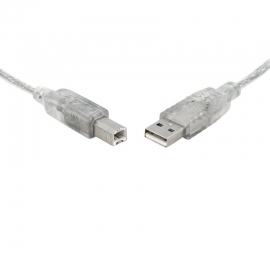 8Ware USB 2.0 Cable 2m Type A To B Male To Male Printer Cable For HP Canon Dell Brother Epson Xerox Transparent Metal Sheath Ul Approved UC-2002AB