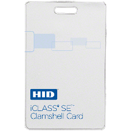 HID S49898 335 ICLASS 2K/2 CLAMSHELL CARD BLANK MATTE WITH VERT SLOT NOT PROG