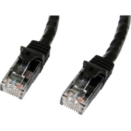 Startech 0.5m Black Gigabit Snagless Rj45 Utp Cat6 Patch Cable - 0.5m Patch Cord N6patc50cmbk