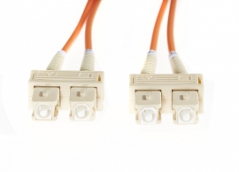 4 Cabling 0.5m Sc-sc Om1 Multimode Fibre Optic Cable: Orange Fl.om1scsc05m