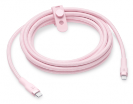 BELKIN 3M USB-C TO LIGHTNING CABLE, BRAIDED, PINK, APL CAA011DS3MPK
