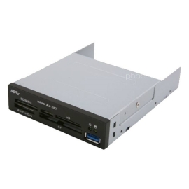 3.5" USB 3.0 All In One Internal Card Reader Full Long Metal With Front USB Black ACREZC1100U3IN