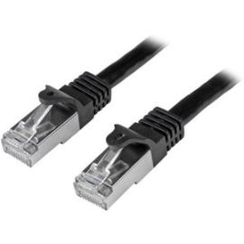 StarTech.com 0.5m Cat6 Patch Cable - Shielded (Sftp) Snagless Gigabit Network Patch Cable - Black - Deliver High-performance Gigabit Network Connections, Free Of Noise & Emi/Rfi Interference - Cat6 Cable - 0.5m Cat6 Patch Cable - Black Cat 6 Patch Lead -