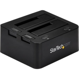 StarTech.com Drive Dock Sata/600 - USB 3.0 Type B Host Interface - Uasp Support External - Black - Dual-Bay Hard Drive Dock For 2.5/3.5" Sata And Ide Drives; Sata Iii And Ide (40 Pin, Eide/Pata) Hdd/SSD; USB 3.2 (5 Gbps) Host Connection; Top-Loading Driv