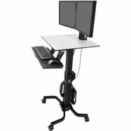 WorkFit-C, Dual Sit-Stand Workstation - Black 24-214-085
