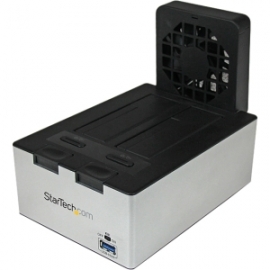 Startech USB 3.0 Dual SATA III Hard Drive Docking Station w/ Fast Charge USB Hub UASP and Fan -
