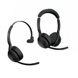 JABRA WIRELESS EVOLVE2 55 UC STEREO BLUETOOTH ANC HEADSET, LINK380A, USB-A 25599-989-999