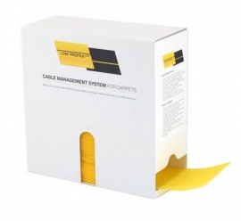 4cabling Cable Cover For Carpet - Box Of 25m : Yellow 25m Box Black