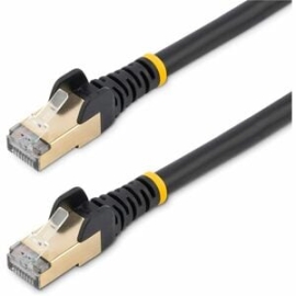 StarTech.com 3ft CAT6a Ethernet Cable - 10 Gigabit Category 6a Shielded Snagless 100W PoE Patch Cord - 10GbE Black Ul Certified Wiring/TIA - Cable For Network Device, Hub, Switch, Patch Panel - First End: 1 X Rj-45 Network - Male - Second End: 1 X Rj-45