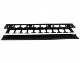 Startech 1u Horizontal Finger Duct Rack Cable Management Panel With Cover Server Rack Cable Duct