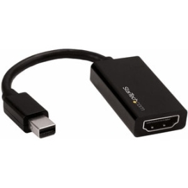 StarTech.com Mini DisplayPort To HDMI Adapter, Active Mini DP 1.4 To HDMI 2.0 Video Converter For Monitor/Display, 4K 60Hz, MDP To HDMI - Active Mini DisplayPort To HDMI Adapter Dongle - 4K 60Hz (3840x2160)/1080p/18Gbps/7.1 Audio/HDCP 2.2/Dpcp - Mini DP