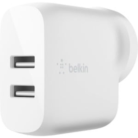 Belkin Boost↑Charge 24 W Ac Adapter - For Smartphone, Tablet Pc, Power Bank, IPad Pro - 4.80 A - White WCD001AU1MWH