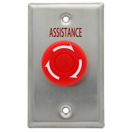 SECOR TWIST RESET BUTTON "ASSISTANCE" TEXT 1YR S4915A