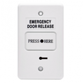 SECOR S4827A RESETTABLE EMERGENCY DOOR RELEASE IP55 FLUSH MOUNT WHITE 1YR