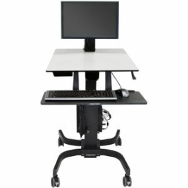 WorkFit-C, Single Ld Sit-Stand Workstation For Standard Display (2.7 To 7.3 Kg) - Black 24-215-085