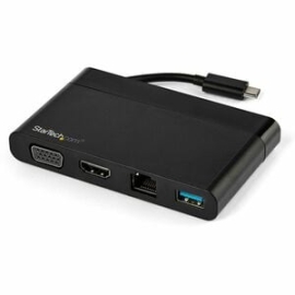 StarTech.com USB Type C Docking Station For Notebook - 1 Displays Supported - 4K - 4096 X 2160, 3840 X 2160, 1920 X 1200 - 2 X USB Ports - 2 X USB 3.0 - USB Type-A - USB Type-C - Network (Rj-45) - HDMI - VGA - Thunderbolt - Wired - Gigabit Ethernet - Win