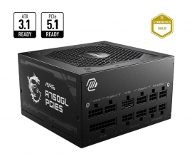 MSI MAG A750GL PCIE5 II Bulk – 750W ATX 3.1, 80+ Gold, full modular, PCIe 5.0 16-pin, 3x PCIe 6+2, 8x SATA, FDB fan, OCP/OVP/OPP/OTP/SCP/UVP, 120mm MAG A750GL PCIE5 II Bulk