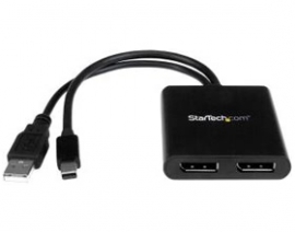 Startech Mst Hub - Mini Displayport To 2x Displayport - Multi Stream Transport Hub - Mdp 1.2 To
