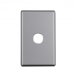 4C | Elegant 1 Gang Aluminium Plate - Silver Matte 040.0.0102
