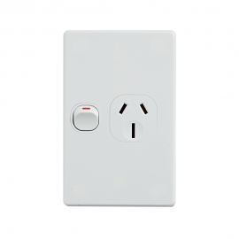 4C | Classic Single Power Point 250V 15A - Vertical 040.000.0019