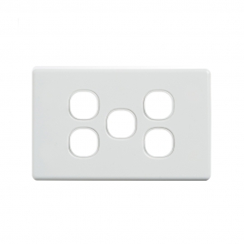 4C | Classic 5 Gang Switch Cover - White 040.000.0025