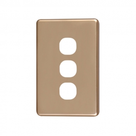 4C | Classic 3 Gang Switch Cover - Gold 040.000.0033