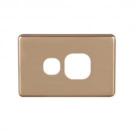 4C | Classic Single Power Point Cover Plate - Horizontal - Gold 040.000.0038