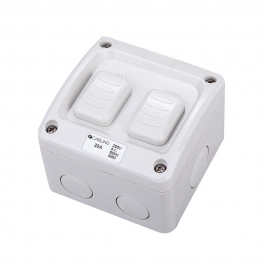 4C | Weatherproof Double Switch 1 Pole 2Way IP66 250V 20A 040.000.0222