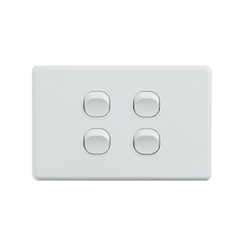 4C | Classic 4 Gang Switch 250V 16AX - Horizontal 040.000.0292