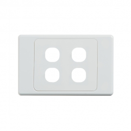 4C | Ultima 4 Gang Switch Cover - White 040.000.0334