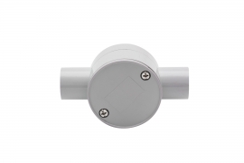 4C | Junction Box 20mm 2 Way Through - 10 Pack 040.040.0378