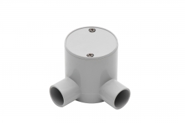 4C | Deep Junction Box 25mm 2 Way Right Angle - 10 Pack 040.040.0393