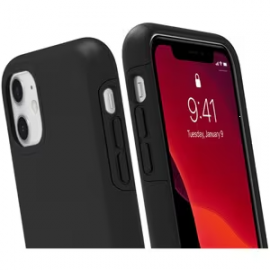 Incipio DualPro Case for Apple iPhone 11 - Black - Shock Proof, Impact Resistant, Drop Resistant, Shock Absorbing, Scratch Resistant, Bump Resistant - Polycarbonate IPH-1848-BLK