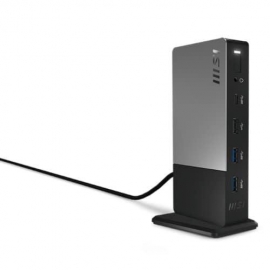 MSI USB C Docking Station Gen 2 Up to 3 Monitors 4K Output - Extra 5 USB Ports - Ethernet Port - Combo Audio Jack - Support 100W Fast Charging - 600g Weight MSI USB C DOCKING STATION GEN 2