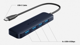 TARGUS HYPERDRIVE NEXT USB-C TO 4-PORT USB-A HUB HD5002GL