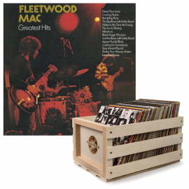 Crosley Record Storage Crate Fleetwood Mac Greatest Hits Vinyl Album Bundle SM-MOVLP103-B