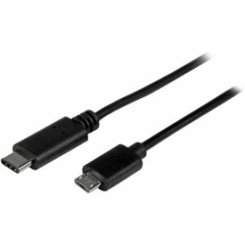 StarTech.com 0.5m USB C To Micro USB Cable - M/M - USB 2.0 - USB-C To Micro USB Charge Cable - USB 2.0 Type C To Micro B Cable - Cable For Notebook, Smartphone, Power Bank, Wall Charger - First End: 1 X 24-pin USB 2.0 Type C - Male - Second End: 1 X 5-pi