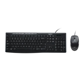 Logitech MK200 USB Media Keyboard And Mouse Combo - 1000dpi USB Full-size Keyboard, Thin Profile, Play/pause, Volume, The Internet, E-mail 920-002693