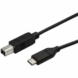 StarTech.com 0.5m USB C To USB B Printer Cable - M/M - USB 2.0 - USB C To USB B Cable - USB C Printer Cable - USB Type C To Type B Cable - Cable For Printer, Scanner - First End: 1 X 24-pin USB 2.0 Type C - Male - Second End: 1 X 4-pin USB 2.0 Type B - M