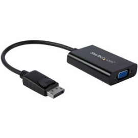 StarTech.com DisplayPort To VGA Adapter With Audio - DP To VGA Converter - 1920x1200 - 1 X 20-pin DisplayPort 1.2 Digital Audio/Video - Male - 1 X 15-pin Hd-15 - Female, 1 X Mini-phone Audio - Female, 1 X 5-pin Micro USB Type B - Female - Black DP2VGAA