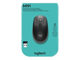 Logitech M190 Wireless Mouse Plug And Play, 2.4GHZ Nano Receiver - Charcoal - 1YR Wty 910-005913