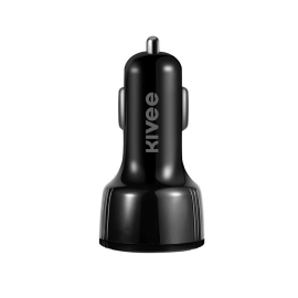 Kivee UT61 Car Charger With Triple USB Black ELEKIVUT61