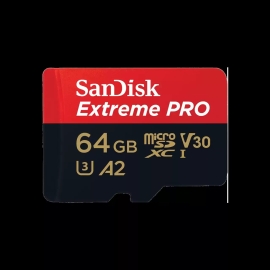 SanDisk Extreme Pro MicroSDXC, Sqxcu 64GB, V30, U3, C10, A2, Uhs-I, 200MB/s R, 90MB/s W, 4x6, Sd Adaptor, Lifetime Limited SDSQXCU-064G-GN6MA