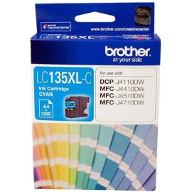 Brother Lc-135Xlc Cyan Ink Cartridge- Mfc-J6520Dw/J6720Dw/J6920Dw And Dcp-J4110Dw/Mfc-J4410Dw/J4510Dw/J4710Dw - Up To 1200 Pages LC-135XLC