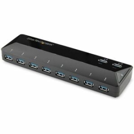 StarTech.com USB Hub - USB 3.0 - External - Black - 10 Total USB Port(s) - 10 USB 3.0 Port(s) - Pc ST103008U2C