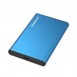 Simplecom SE221 Aluminium 2.5'' SATA HDD/SSD to USB 3.1 Enclosure Blue (SE221-BLUE)