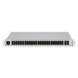 Ubiquiti UniFi 48 port Managed Gigabit Layer2 & Layer3 switch - 48x Gigabit Ethernet Ports w/ 32x 802.3at POE+, 4x SFP Port Touch Display 210W (USW-48-POE-AU)