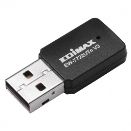 Edimax Wireless Mini USB Adapter 300Mbps USB EW-7722UTn Version 3 802.11 BGN, WPS Button (EW-7722UTn V3)